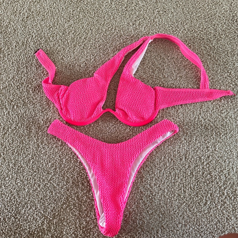 Hot pink bikini